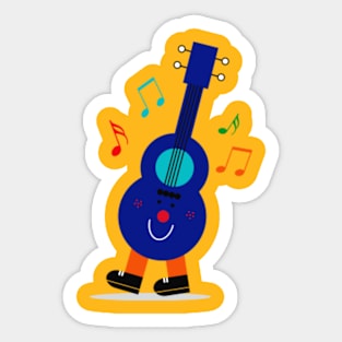 Happy Guitar Sticker